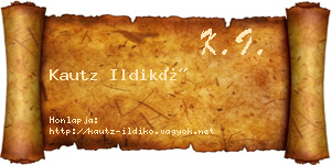 Kautz Ildikó névjegykártya