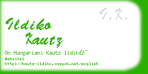 ildiko kautz business card